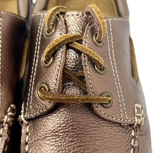 Easy Spirit women's Sailmate bronze metallic leather oxford lace up size 7 - Picture 4 of 12